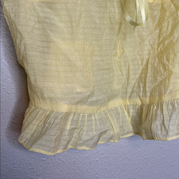 Your Favorite By Pacsun Yellow Summer Lace Ruffle Tank NWT Size Medium - Picture 4 of 6